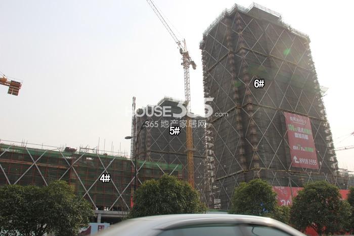 绿城蓝庭4、5、6号楼施工进程图（2015.2）