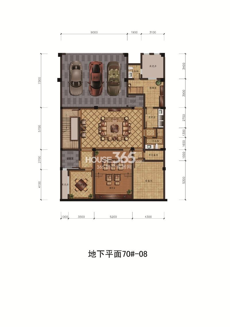 苏州桃花源小合院d9南入户580㎡地下一层户型图