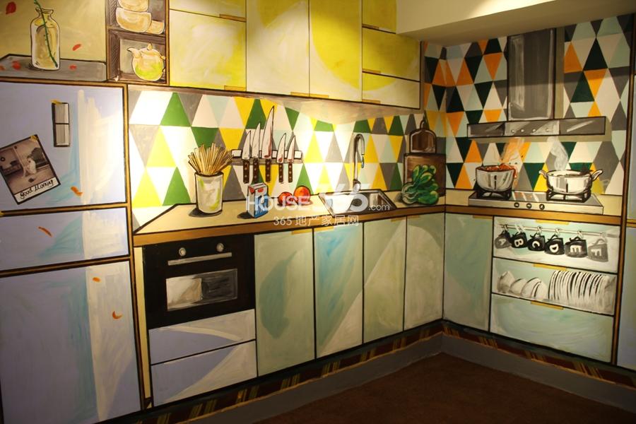 广大融城印象A户型83方彩绘样板房——厨房