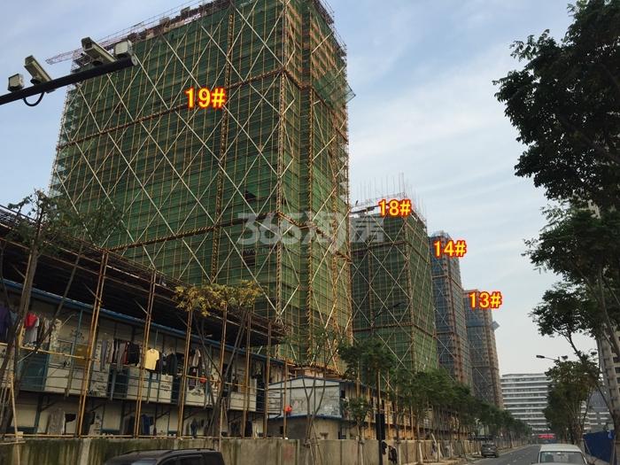 滨江万家名城二期13、14、18、19号楼施工实景图  2015年7月摄