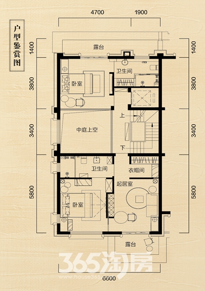 中海央墅A2F户型图（380-510㎡）