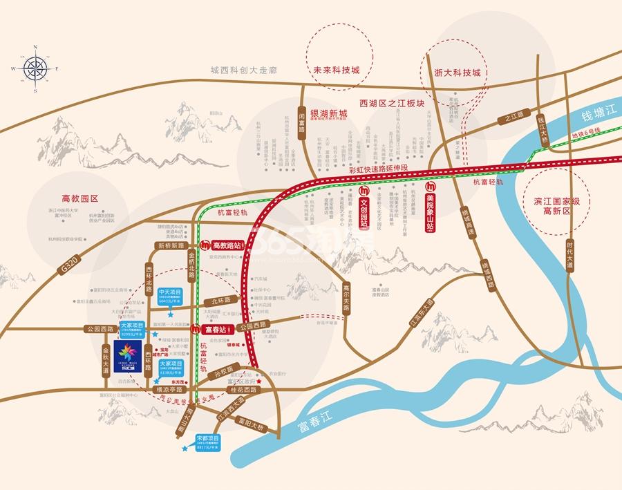富阳乐汇城交通图